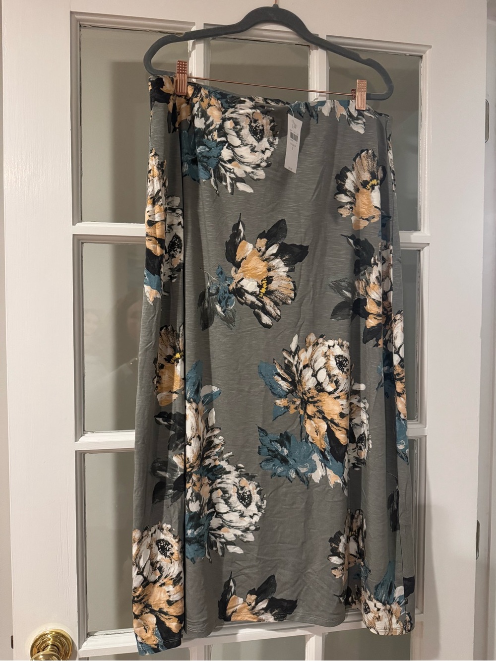 J.Jill Sage Green Floral Maxi Skirt - NWT
